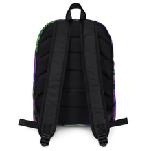 Load image into Gallery viewer, Abstract Print Backpack (Purple/Green)
