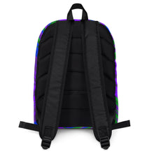 Load image into Gallery viewer, Abstract Print Backpack (Purple/Green/Blue)
