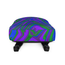 Load image into Gallery viewer, Abstract Print Backpack (Purple/Green/Blue)
