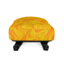 Load image into Gallery viewer, Abstract Print Backpack (Yellow/Orange)
