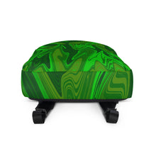 Load image into Gallery viewer, Abstract Print Backpack (Wild Green)
