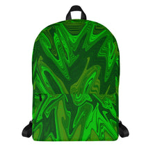 Load image into Gallery viewer, Abstract Print Backpack (Wild Green)
