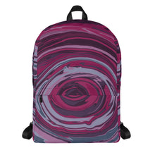 Load image into Gallery viewer, Abstract Print Backpack (Purple Swirl)
