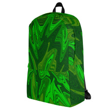 Load image into Gallery viewer, Abstract Print Backpack (Wild Green)
