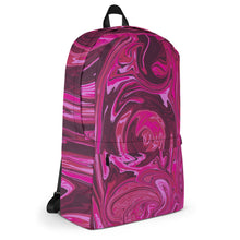 Load image into Gallery viewer, Abstract Print Backpack (Pink Swirl)
