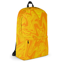 Load image into Gallery viewer, Abstract Print Backpack (Yellow/Orange)
