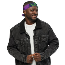 Load image into Gallery viewer, Abstract Print Bandana (Purple/Green)
